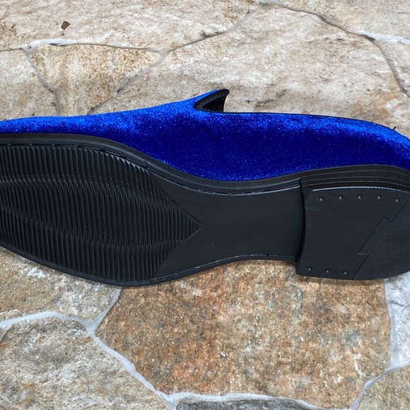 Terroni Royal Blue Men\'s Slip-On Loafer Shoe-Faux Suede-Tassel-Fashionable main image 6